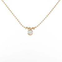 K18YG ソリティア ダイヤモンドネックレス