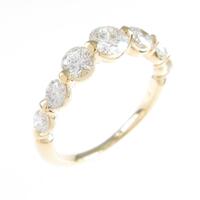 K18YG ハーフエタニティ ダイヤモンドリング