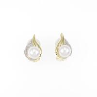 750YG／750WG アコヤパールイヤリング