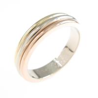 カルティエ スリーゴールドウエディング リング