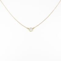 K18YG ソリティア ダイヤモンドネックレス