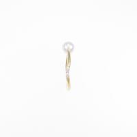 【新品】K18YG アコヤパールイヤーカフ 片耳