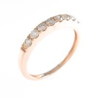 K18PG ハーフエタニティ ダイヤモンドリング