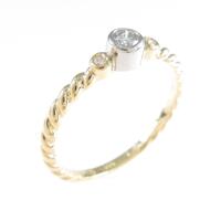 K18YG／PT ダイヤモンドリング