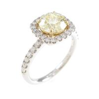 【リメイク】K18YG／プラチナダイヤモンドリング 1．179ct・LY・VS1・3EXT H＆C