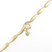 K18YG ハート ダイヤモンドブレスレット