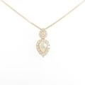 K18YG ダイヤモンドネックレス 1．012ct・VLY・VS2・ペアシェイプ