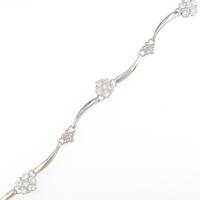 PT フラワー ダイヤモンドブレスレット