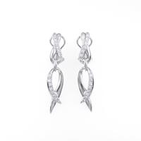 K18WG ダイヤモンドピアス