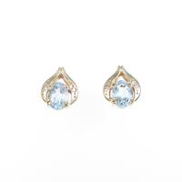 K18YG ブルートパーズピアス