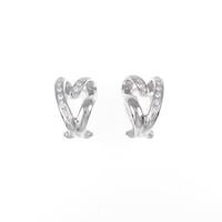 タサキ ハート ダイヤモンドイヤリング