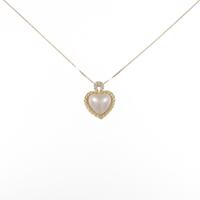 K18YG ハート マベパールネックレス