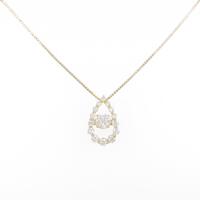 【新品】K18YG ダイヤモンドネックレス 0．374ct・F・SI1・VG