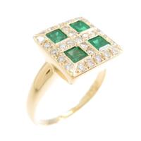 K18YG エメラルドリング