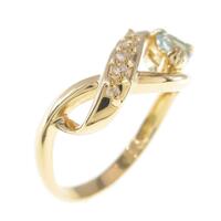 K18YG アクアマリンリング