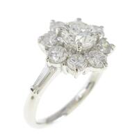 プラチナダイヤモンドリング 0．643ct H SI2 GOOD