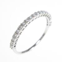 K18WG ハーフエタニティ ダイヤモンドリング