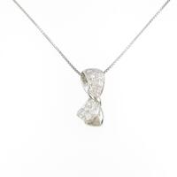 PT リボン ダイヤモンドネックレス