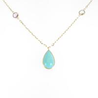 K18YG カラーストーンネックレス