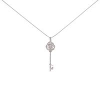 K18WG キー ダイヤモンドネックレス