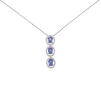 K18WG タンザナイトネックレス