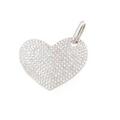 K18WG ハート パヴェ ダイヤモンドペンダント
