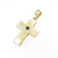 K18YG クロス サファイヤペンダント