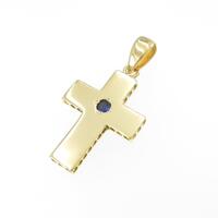 K18YG クロス サファイヤペンダント