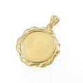 K18YG（枠） コイン ダイヤモンドペンダント