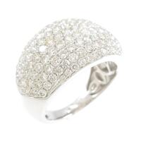 K18WG パヴェ ハーフエタニティ ダイヤモンドリング