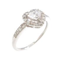 プラチナダイヤモンドリング 0．334ct E IF ハートシェイプ