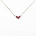 ポンテヴェキオ ハート ルビーネックレス