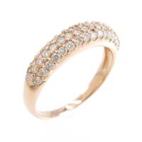 K18PG パヴェ ハーフエタニティ ダイヤモンドリング