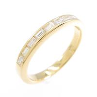 K18YG ハーフエタニティ ダイヤモンドリング