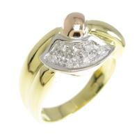 750スリーカラー ダイヤモンドリング