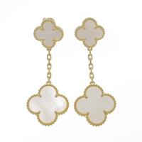 ヴァンクリーフ＆アーペル マジックアルハンブラ 2モチーフ ピアス