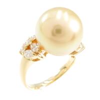 K18YG シロチョウパールリング