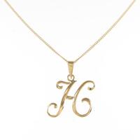 K18YG イニシャルH ネックレス