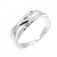 K14WG ダイヤモンド リング 0.03CT