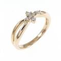 K18PG クロス ダイヤモンド リング 0.07CT