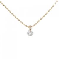 K18PG ソリティア ダイヤモンド ネックレス 0.227CT