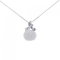 K18WG カラーストーン ネックレス