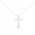 K18WG クロス ダイヤモンド ネックレス 0.20CT