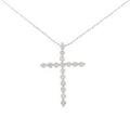 K18WG クロス ダイヤモンド ネックレス 1.00CT