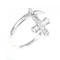 K18WG クロス ダイヤモンド リング 0.12CT