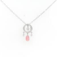 K18WG コンクパール ネックレス 0.92CT