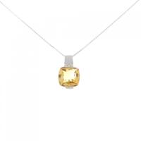 K18WG シトリン ネックレス