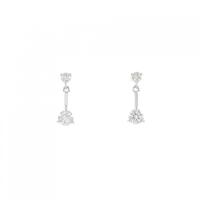K18WG ダイヤモンド ピアス 0.30CT