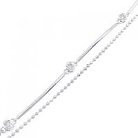 K18WG ダイヤモンド ブレスレット 0.08CT