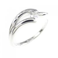 K18WG ダイヤモンド リング 0.10CT